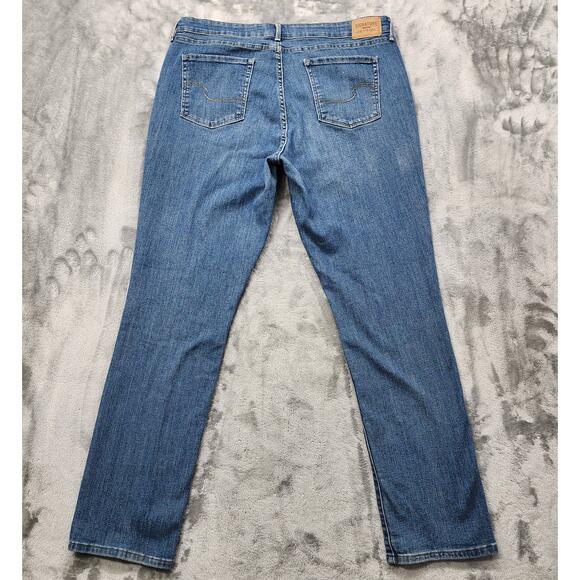 Signature Levi Strauss Jeans Womens 18 Blue Mid Rise Straight Leg Stretch Denim - Picture 3 of 14